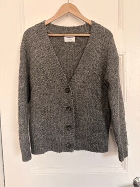 Old Navy Gray Button-Front V-Neck Women's Sweater Cardigan